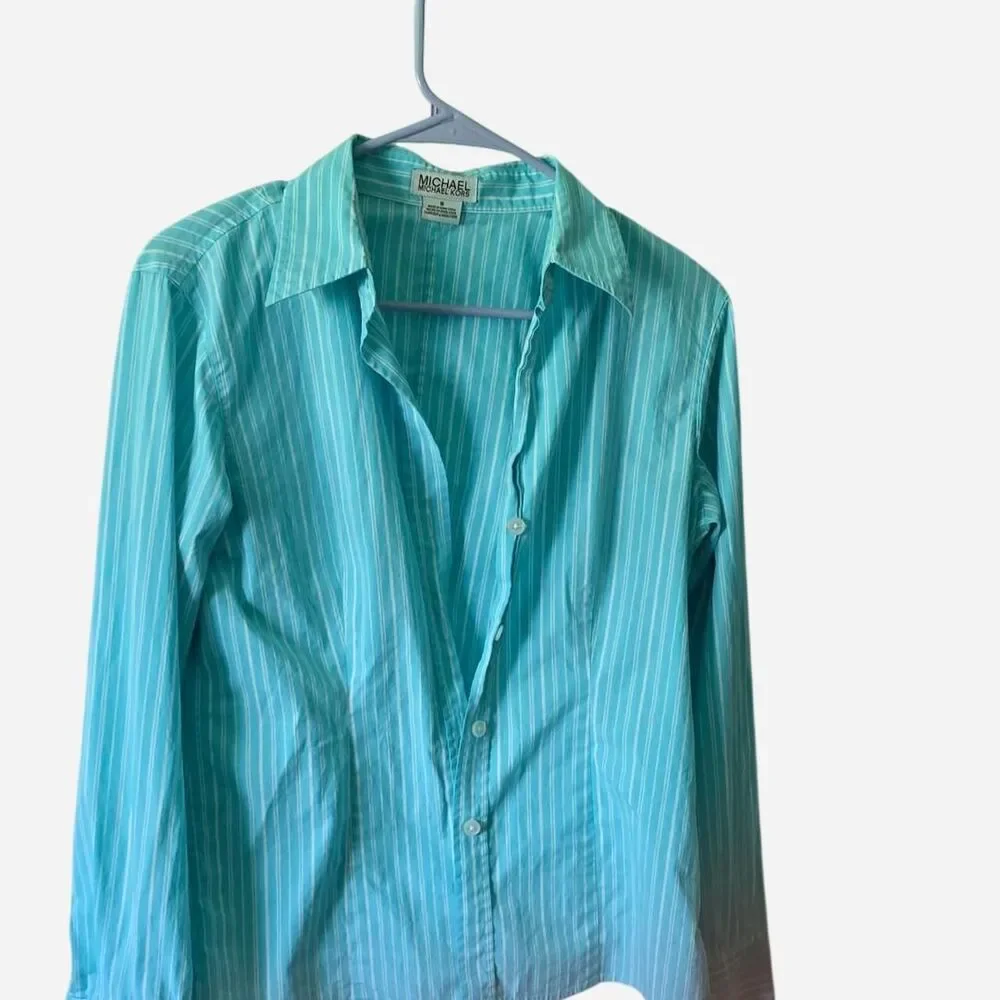 Michael Kors Women's Blue Striped Blouse